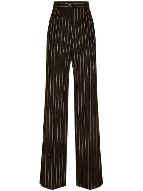 pinstriped wide-leg trousers by DOLCE&GABBANA