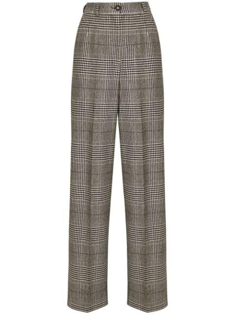 plaid-pattern flared trousers by DOLCE&GABBANA