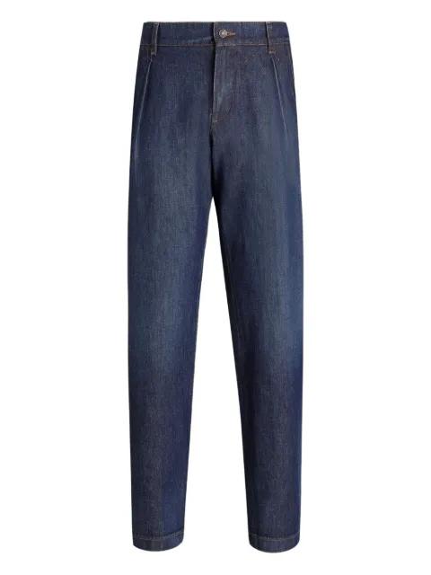 pleated denim jeans by DOLCE&GABBANA