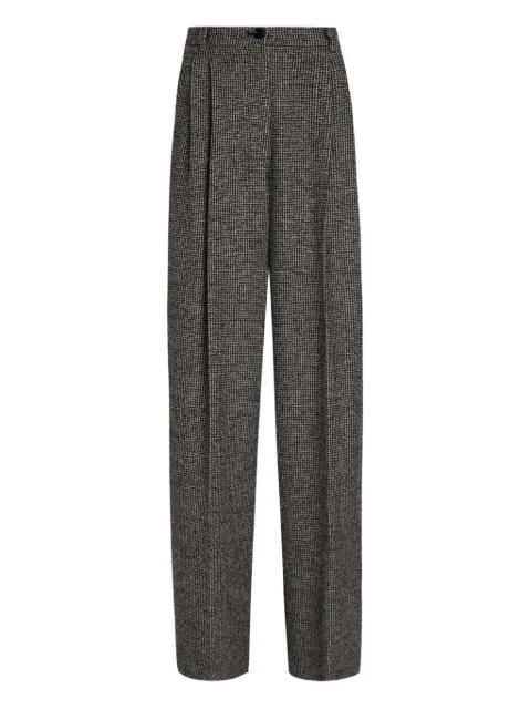 pleated houndstooth trousers by DOLCE&GABBANA
