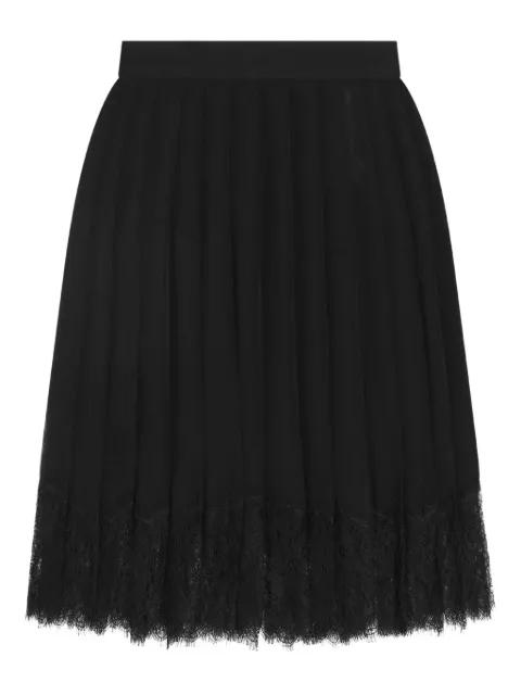pleated lace mini skirt by DOLCE&GABBANA