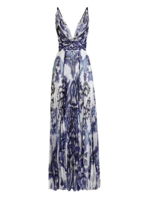pleated print dress by DOLCE&GABBANA