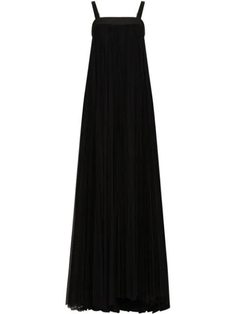 pleated tulle maxi dress by DOLCE&GABBANA