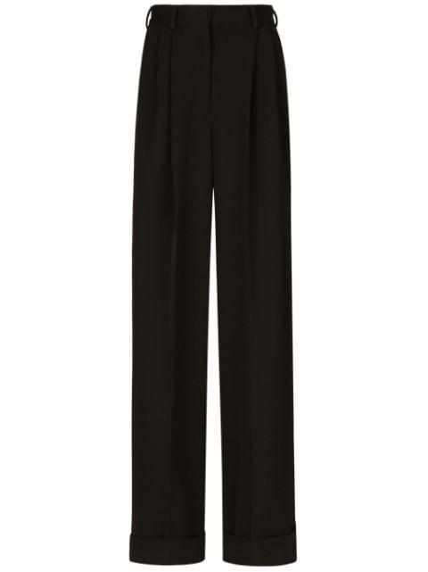 pleated wide-leg trousers by DOLCE&GABBANA