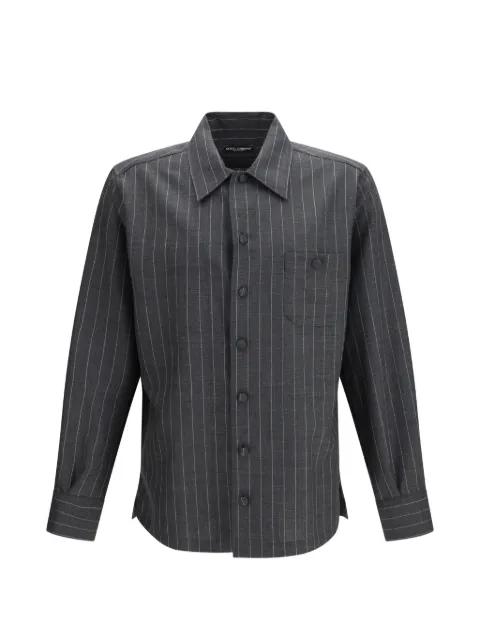 pocket-detail striped wool shirt by DOLCE&GABBANA