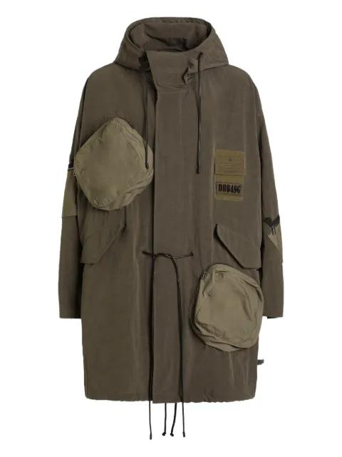 pocket hoodied parka coat by DOLCE&GABBANA