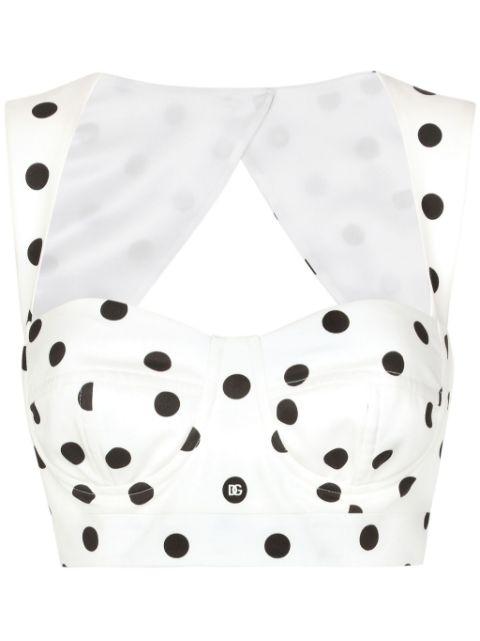 polka-dot corset top by DOLCE&GABBANA
