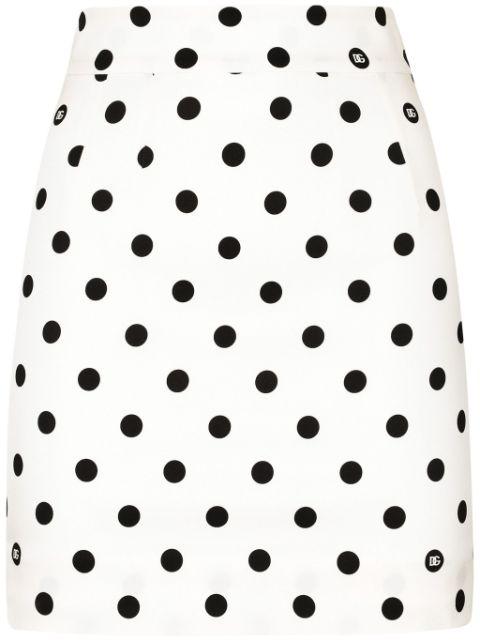 polka-dot mini skirt by DOLCE&GABBANA