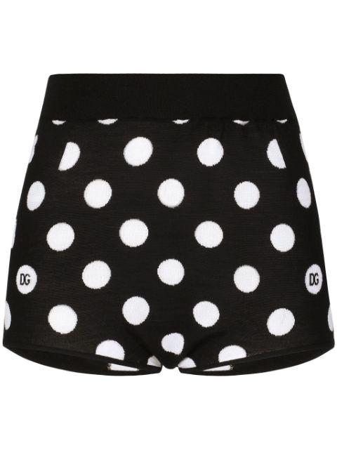 polka-dot pattern high-waisted shorts by DOLCE&GABBANA