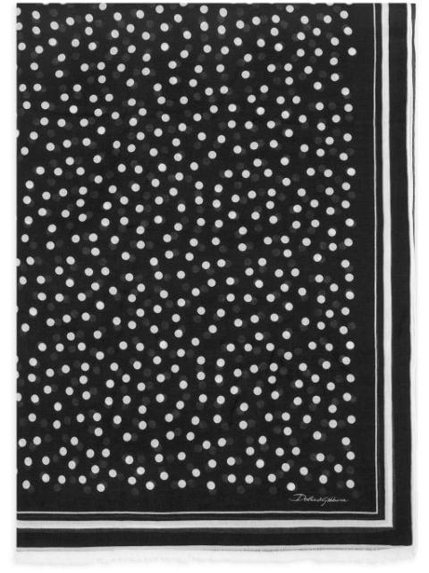 polka dot-print modal-blend scarf by DOLCE&GABBANA