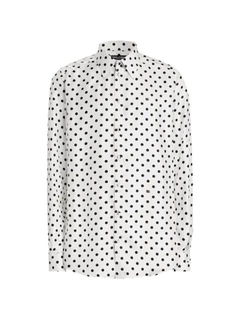 polka dot-print twill shirt by DOLCE&GABBANA