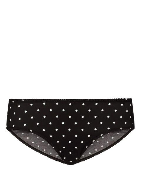 polka-dot silk-blend briefs by DOLCE&GABBANA