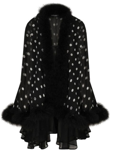 polka-dot silk cape by DOLCE&GABBANA