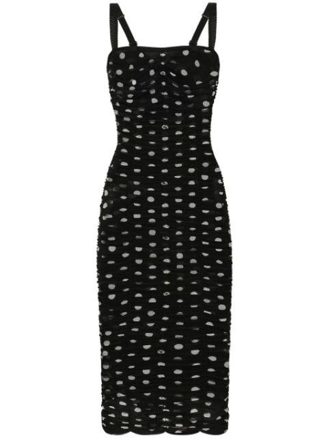 polka-dot tulle midi dress by DOLCE&GABBANA