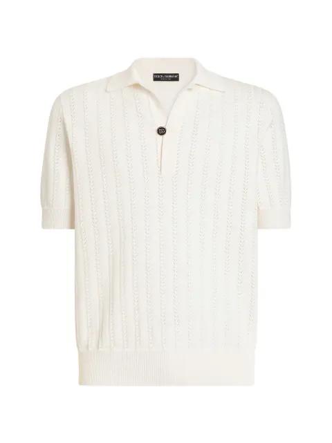 polo shirt in perforated cotton by DOLCE&GABBANA