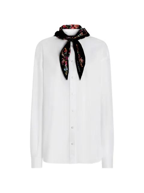 poplin shirt with silk scarf by DOLCE&GABBANA