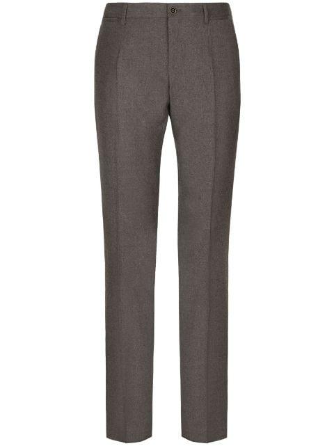 pressed-crease tailored flannel trousers by DOLCE&GABBANA