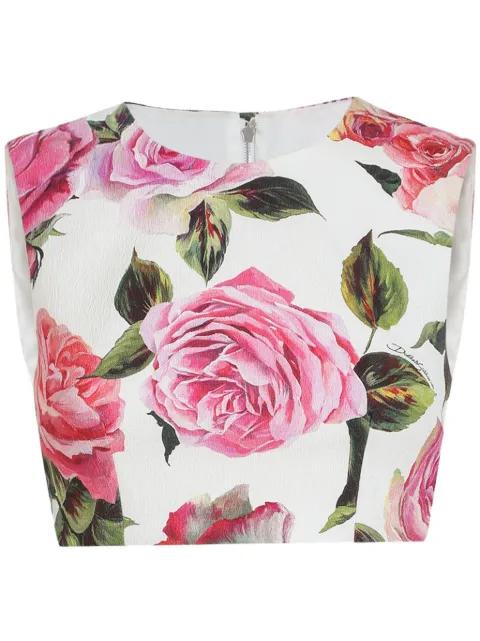 printed crop top by DOLCE&GABBANA