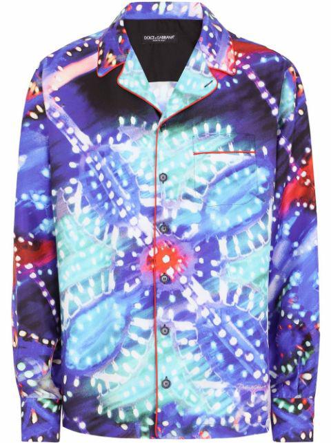 psychedelic-print silk shirt by DOLCE&GABBANA