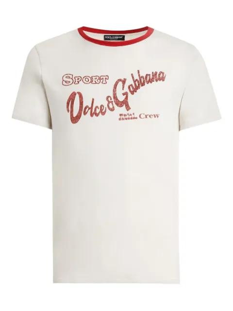 red-trim graphic T-shirt by DOLCE&GABBANA