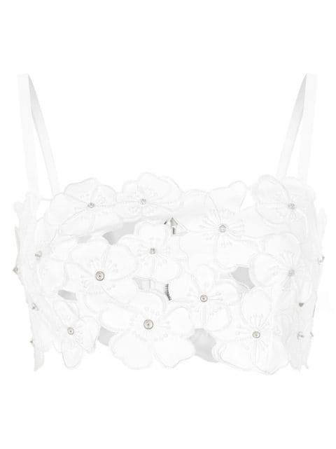 rhinestone-embellished bralette top by DOLCE&GABBANA