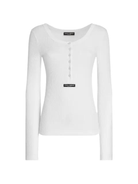 ribbed cotton serafino T-shirt by DOLCE&GABBANA
