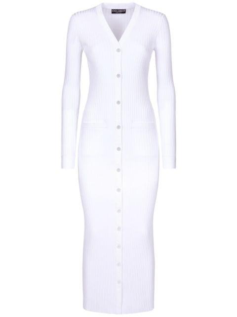 ribbed-knit long cardigan by DOLCE&GABBANA