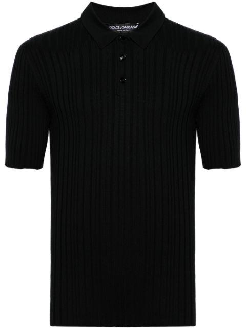 ribbed-knit polo shirt by DOLCE&GABBANA