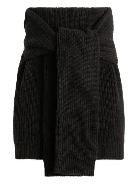 ribbed-knit wrap skirt by DOLCE&GABBANA
