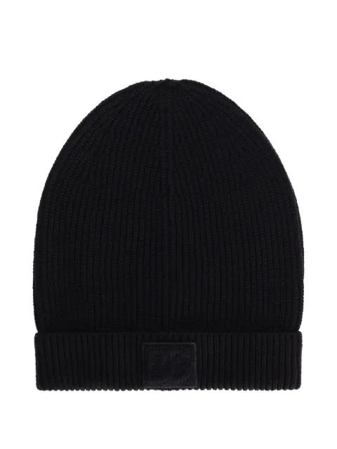 ribbed logo-patch beanie hat by DOLCE&GABBANA