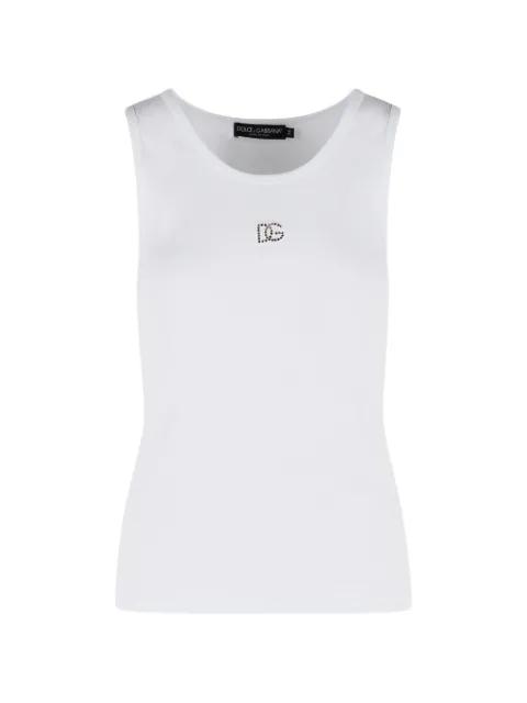 ribbed logo tank top by DOLCE&GABBANA