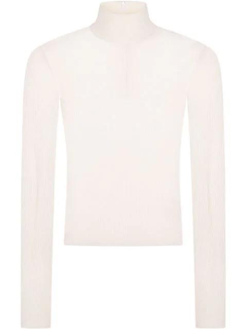 ribbed long-sleeve knit top by DOLCE&GABBANA