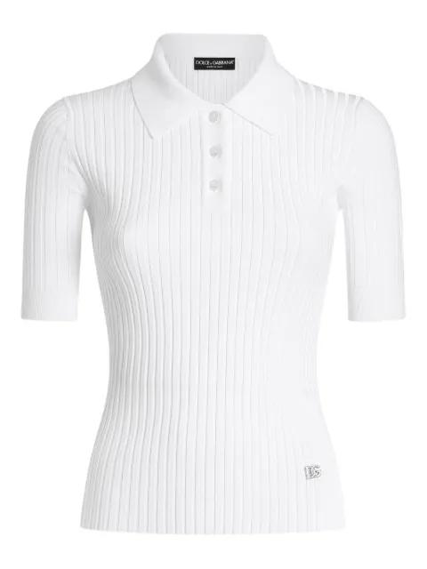 ribbed polo top by DOLCE&GABBANA