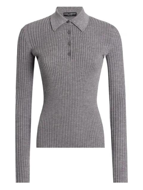 ribbed polo top by DOLCE&GABBANA