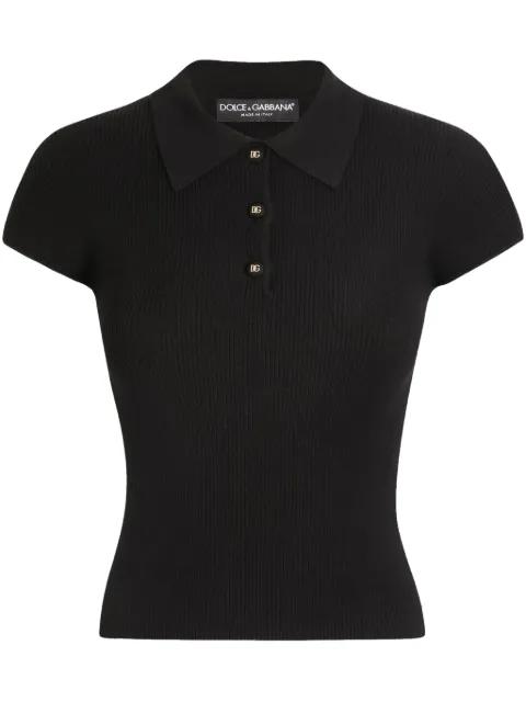 ribbed polo top by DOLCE&GABBANA