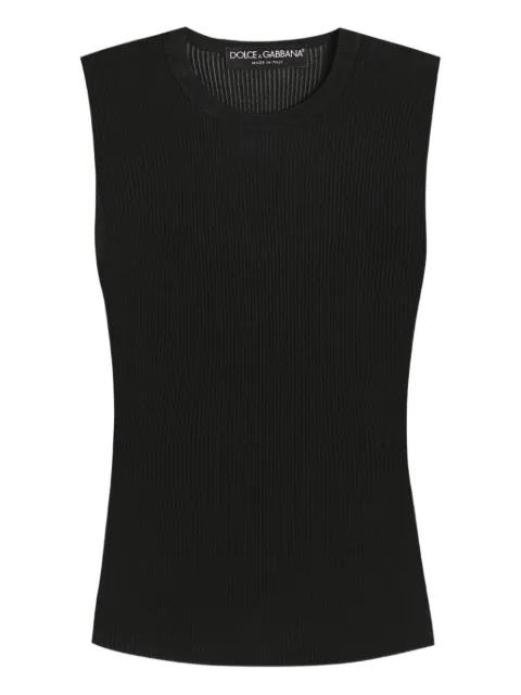 ribbed sleeveless tank top by DOLCE&GABBANA