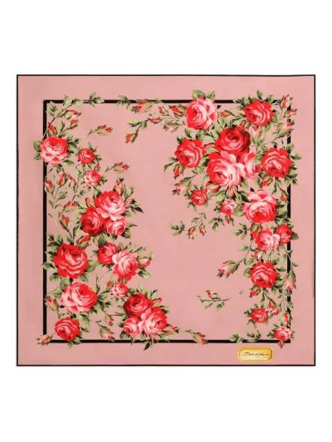 rose floral-print scarf by DOLCE&GABBANA