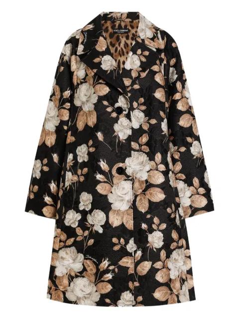 rose-print coat by DOLCE&GABBANA