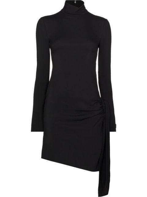 ruched high neck mini dress by DOLCE&GABBANA