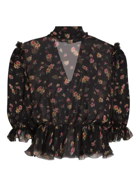 ruffled floral blouse by DOLCE&GABBANA