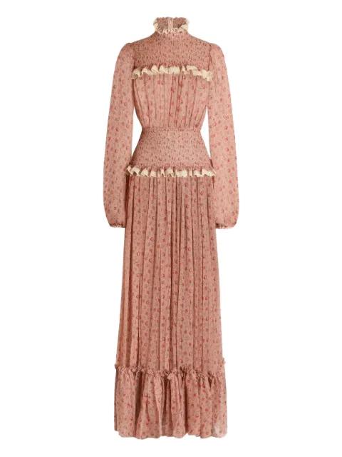 ruffled floral maxi dress by DOLCE&GABBANA