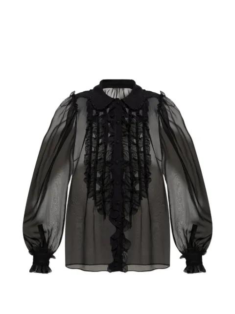 ruffled sheer blouse by DOLCE&GABBANA