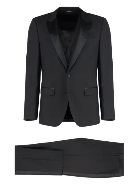 satin-lapels three-pieces suit by DOLCE&GABBANA