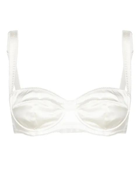 scallop-edge satin balconette bra by DOLCE&GABBANA