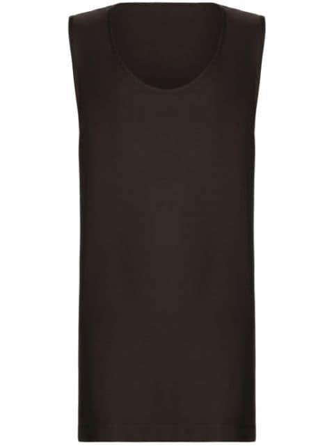 scoop-neck silk tank top by DOLCE&GABBANA