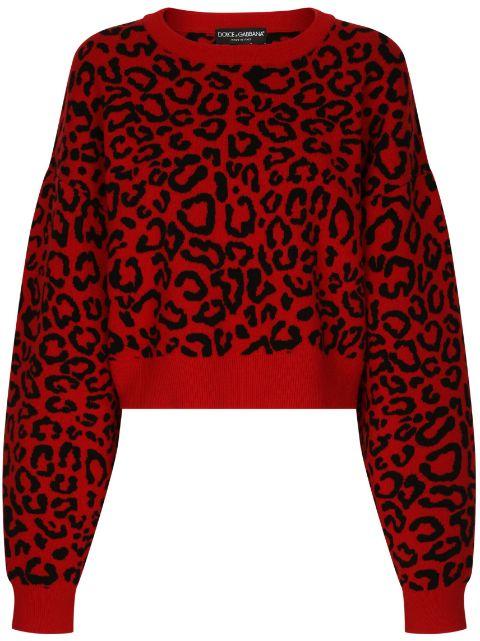 semi-sheer leopard-print jumper by DOLCE&GABBANA