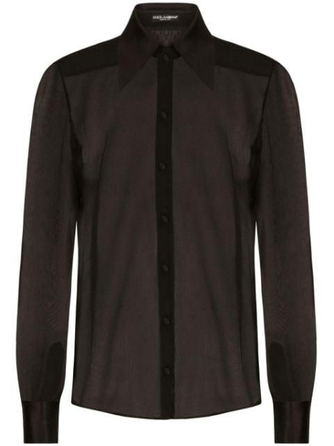 semi-sheer mesh shirt by DOLCE&GABBANA