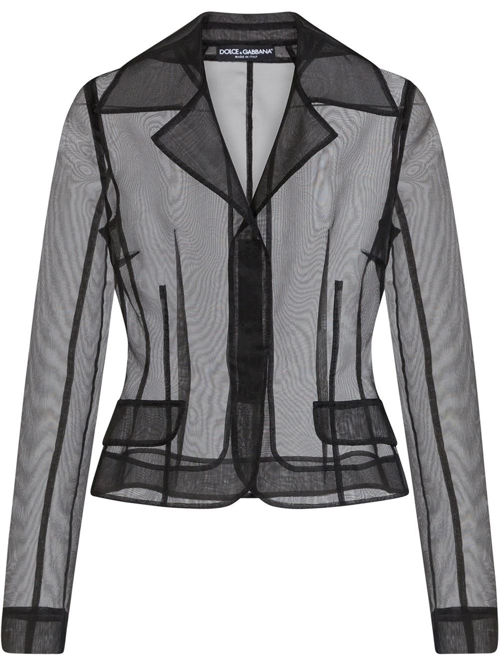 semi-sheer single-breasted blazer by DOLCE&GABBANA