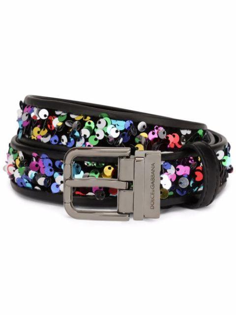 sequin buckle belt by DOLCE&GABBANA