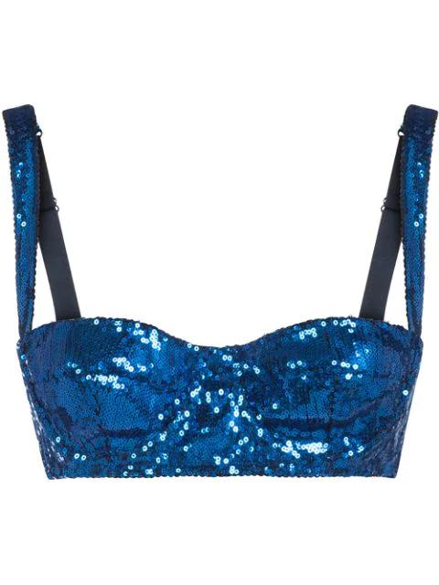 sequin-embellished bra by DOLCE&GABBANA